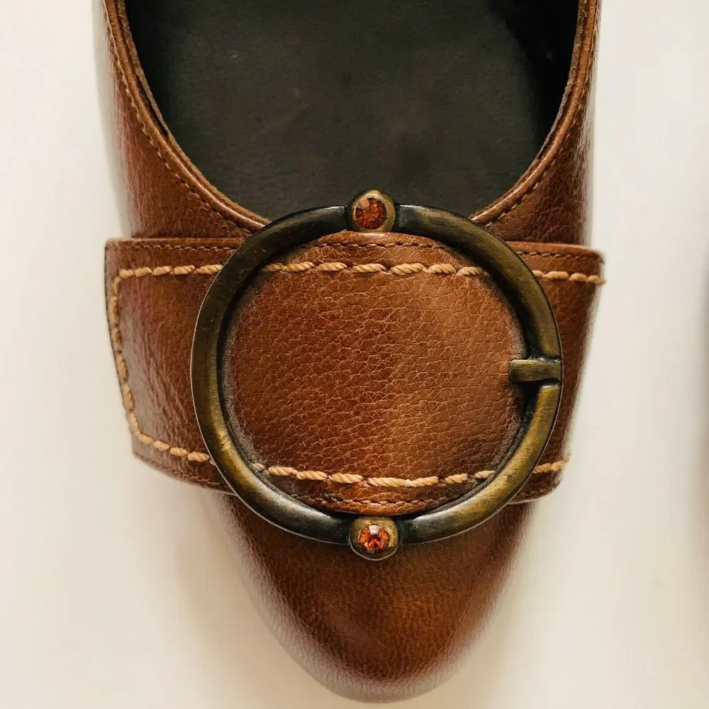 Stuwart Weitzman Rarenwob Narrow Leather Pumps - Picture 2 of 4